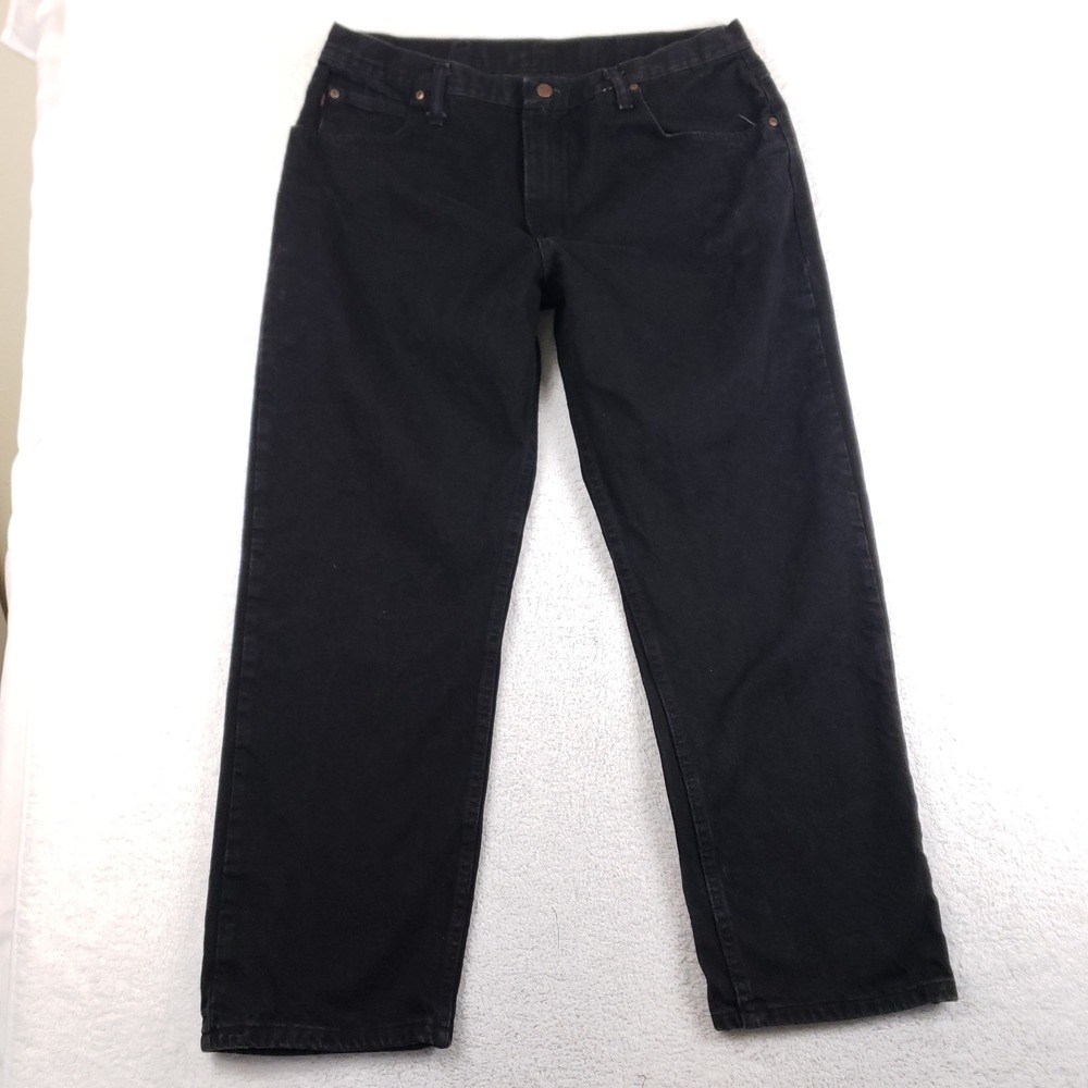 Red Kap Mens Black Straight Leg Work Jeans 38x30 Heavyweight Denim